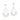 RHODIUM PLATED EARRING WITH ZIRCONIA