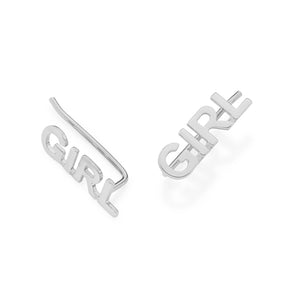 RHODIUM PLATED EARRING