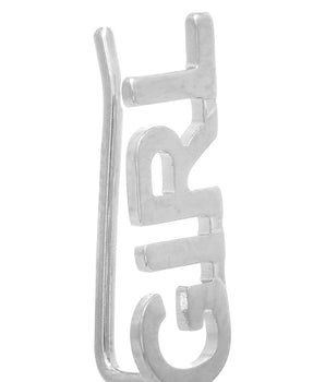 RHODIUM PLATED EARRING