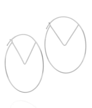 RHODIUM PLATED EARRING