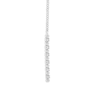 RHODIUM PLATED EARRING WITH ZIRCONIA