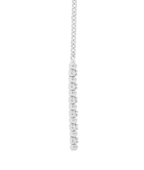 RHODIUM PLATED EARRING WITH ZIRCONIA