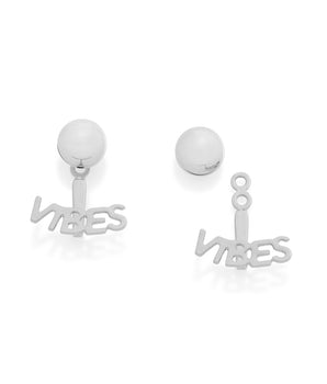 RHODIUM PLATED EARRING