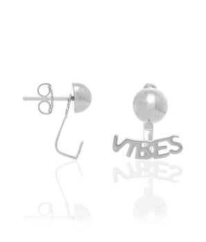 RHODIUM PLATED EARRING