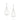 RHODIUM PLATED EARRING WITH ZIRCONIA