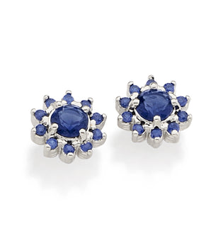 RHODIUM PLATED EARRING WITH ZIRCONIA