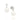 RHODIUM PLATED EARRING WITH PEARL AND ZIRCONIA