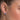 RHODIUM HALO EARRING IN BLUE