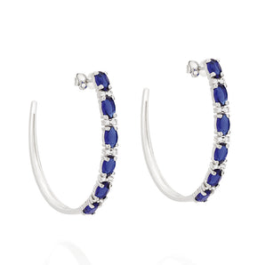 RHODIUM ROYALTY HOOP EARRING