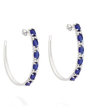 RHODIUM ROYALTY HOOP EARRING