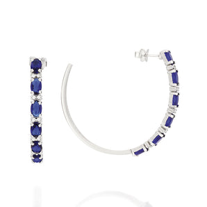 RHODIUM ROYALTY HOOP EARRING