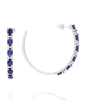 RHODIUM ROYALTY HOOP EARRING