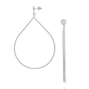 RHODIUM CYCLES DROP EARRING