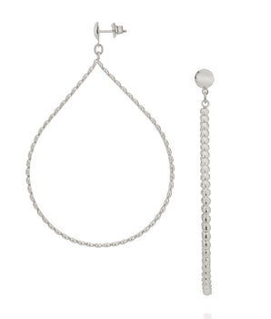 RHODIUM CYCLES DROP EARRING