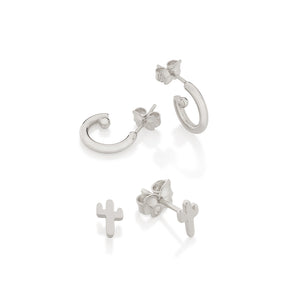 RHODIUM CACTUS EARRING KIT