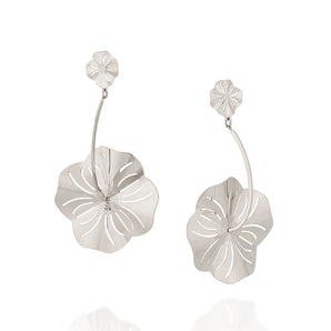 RHODIUM PLATED EARRING