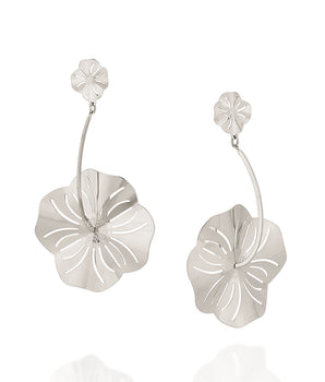 RHODIUM PLATED EARRING