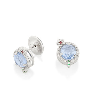 RHODIUM CURAÇAO DRINK EARRING