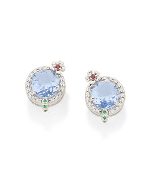 RHODIUM CURAÇAO DRINK EARRING