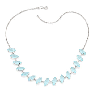 RHODIUM PLATED CHAIN WITH CRYSTAL