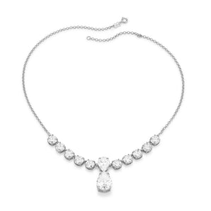 RHODIUM PLATED CHAIN WITH ZIR