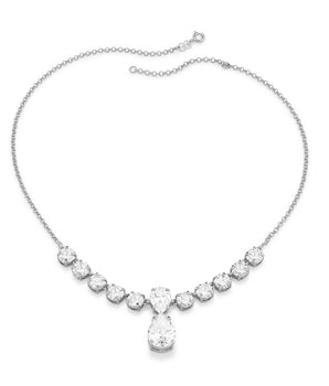 RHODIUM PLATED CHAIN WITH ZIR
