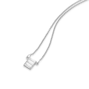 RHODIUM PLATED CHAIN WITH  CRISTALS