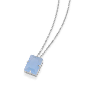 RHODIUM PLATED CHAIN WITH  CRISTAL