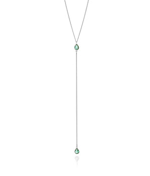 RHODIUM PLATED CHAIN WITH CRISTALS