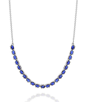 RHODIUM PLATED CHAIN WITH CRYSTAL