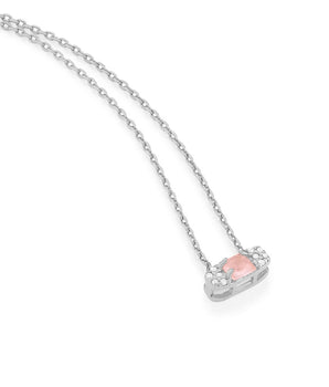 RHODIUM PLATED CHAIN WITH CRYSTAL AND ZIRCONIA