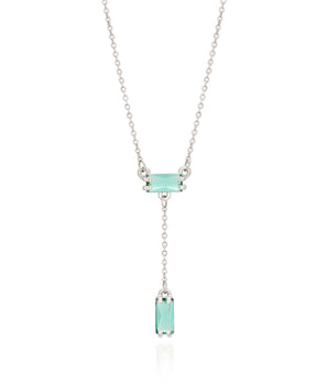RHODIUM PLATED CHAIN WITH CRYSTAL