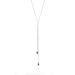 RHODIUM PLATED CHAIN WITH CRYSTAL