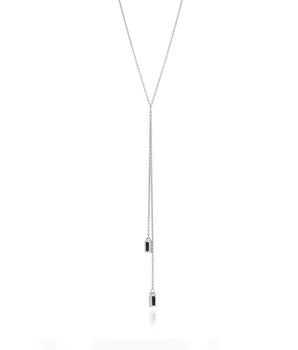 RHODIUM PLATED CHAIN WITH CRYSTAL