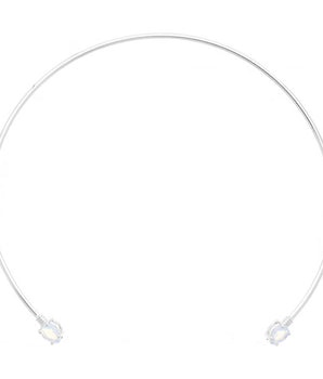 RHODIUM PLATED CHAIN WITH CRYSTAL
