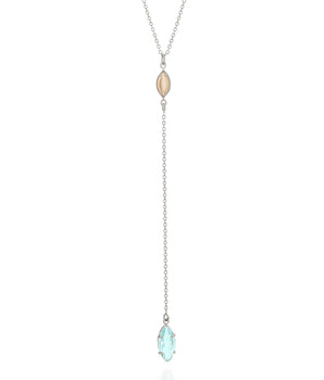 RHODIUM PLATED CHAIN WITH CRYSTAL