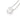 RHODIUM PLATED CHAIN WITH ZIRCONIA
