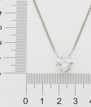 RHODIUM SMALL HEART NECKLACE