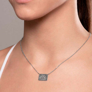 RHODIUM LEVE APENAS O QUE ACALMA O CORAÇÃO NECKLACE