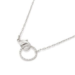 RHODIUM LOCKET NECKLACE