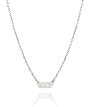 RHODIUM “MÃE” (MOM) NECKLACE
