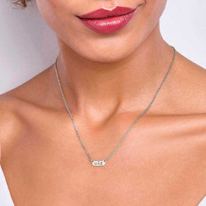 RHODIUM “MÃE” (MOM) NECKLACE