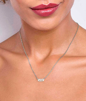 RHODIUM “MÃE” (MOM) NECKLACE