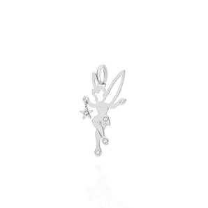 RHODIUM PLATED PENDANT WITH CRYSTAL