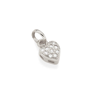 RHODIUM PLATED PENDANT WITH ZIRCONIA
