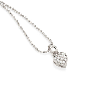 RHODIUM PLATED PENDANT WITH ZIRCONIA