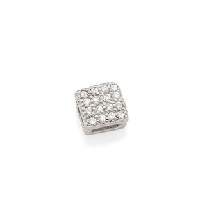 RHODIUM PLATED PENDANT WITH ZIRCONIA