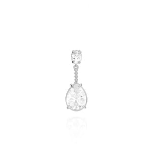 RHODIUM PLATED PENDANT WITH ZIRCONIA