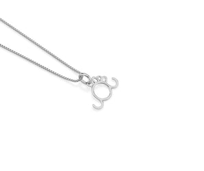 RHODIUM PLATED PENDANT
