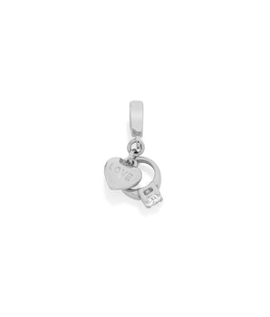 RHODIUM PLATED PENDANT WITH ZIRCONIA